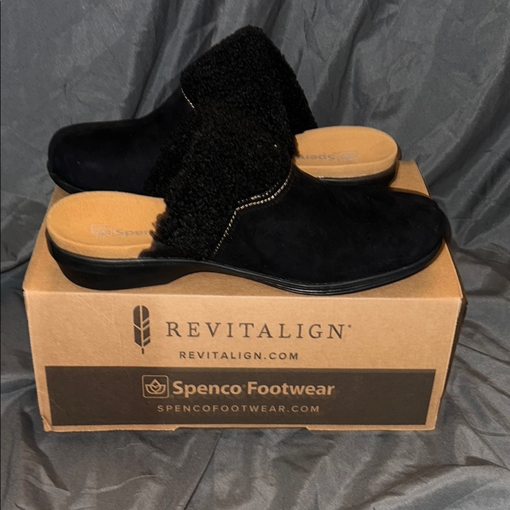 Spenco Black Slip-On Shoes